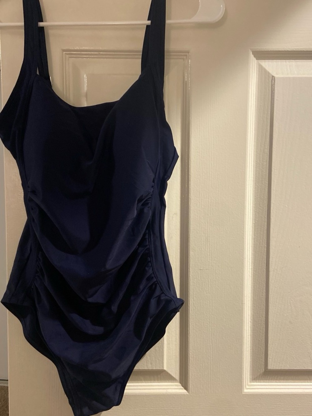 Shade & Shore Black Ribbed One-Piece Swimsuit